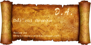 Dézsi Aranka névjegykártya